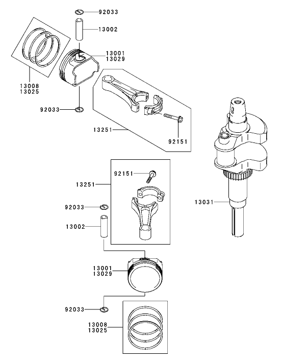 PistonCrankshaft Assembly Kawasaki FH680V AS21