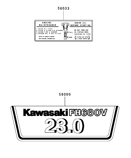 Decal Assembly Kawasaki FH680V AS21