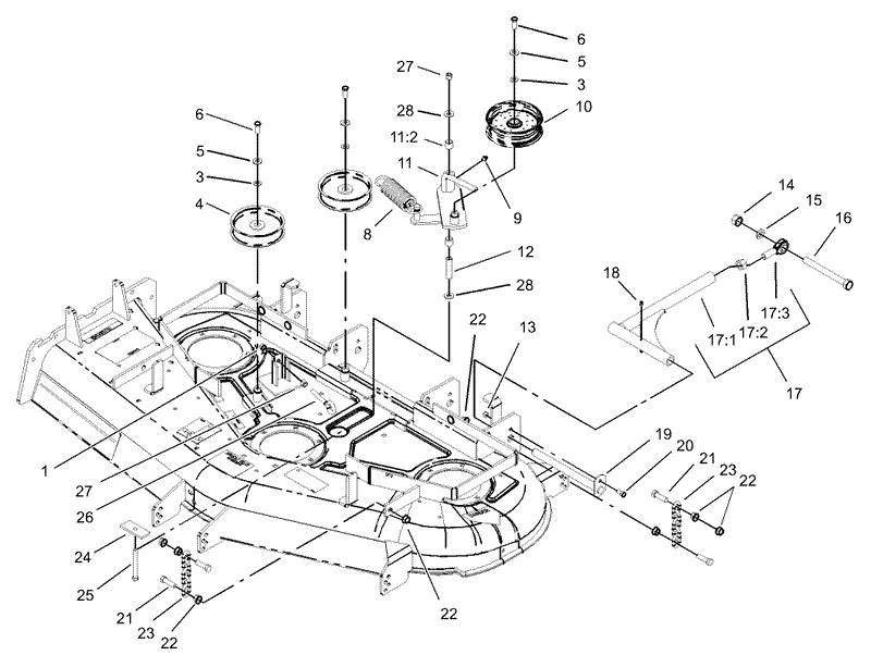 Idler PulleyLift Strut Chain Assembly
