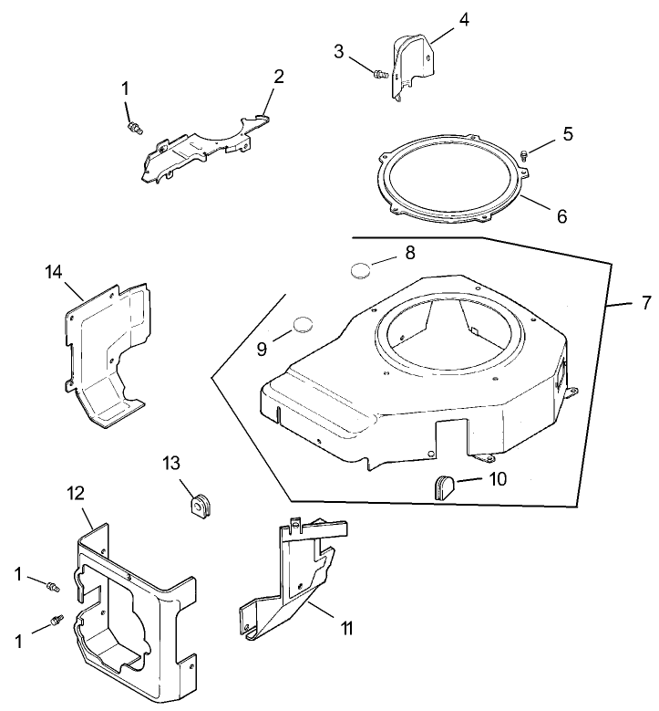 Blower Housing and Baffle Assembly Kohler CV493S 27529