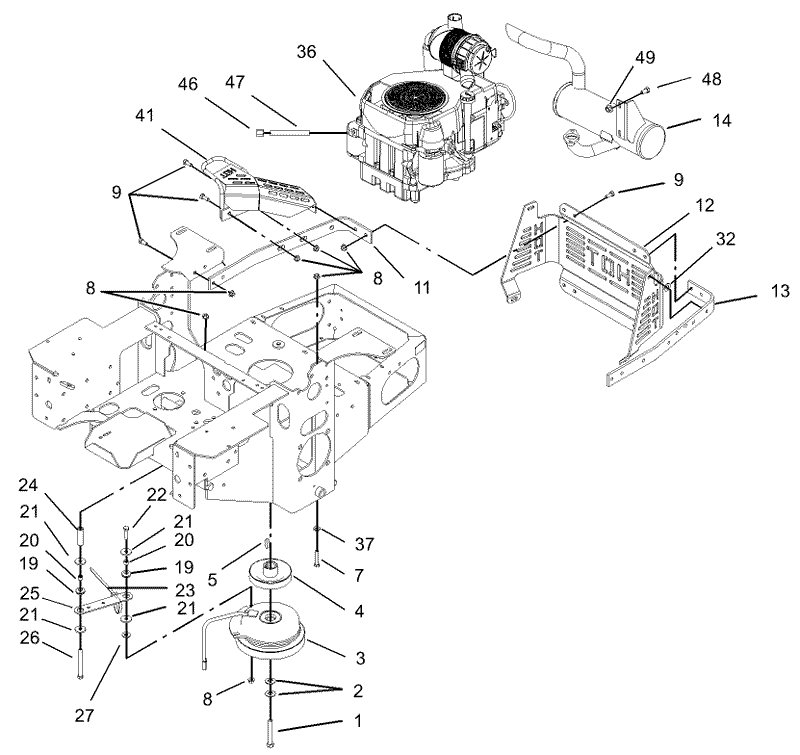 Engine and Clutch Assembly