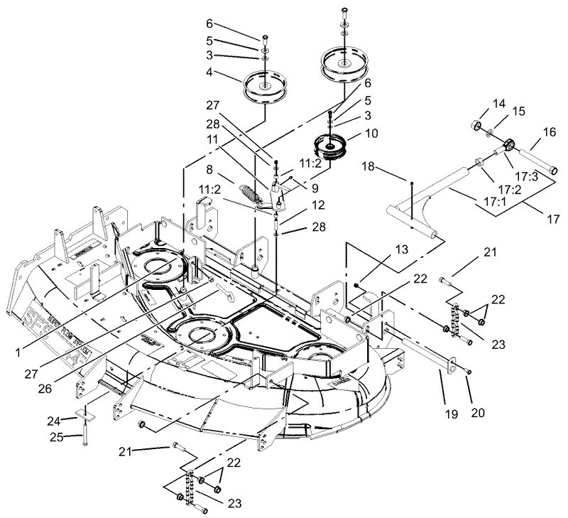 Idler PulleyLift Strut Chain Assembly