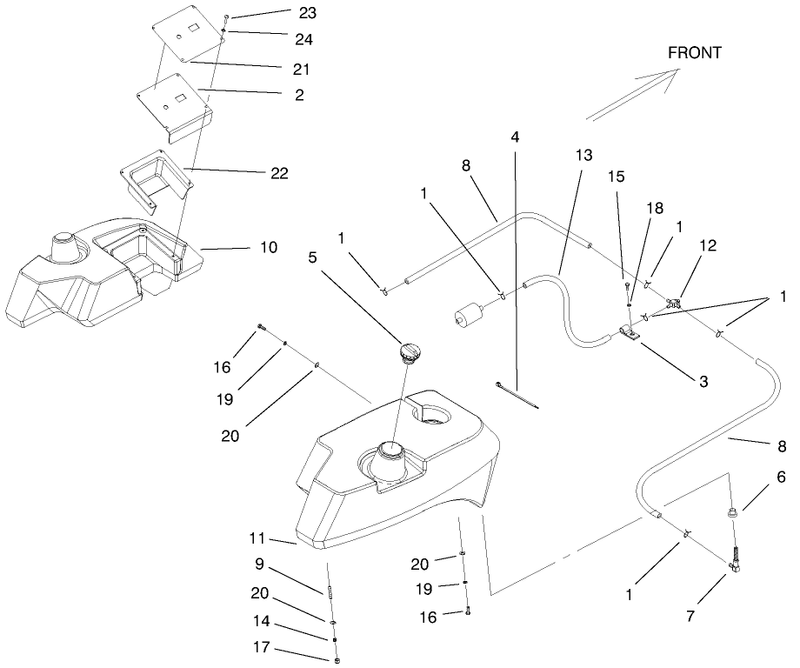 Tank And Fuel Lines Assembly