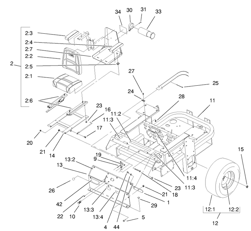 Rear Frame And Wheel Assembly