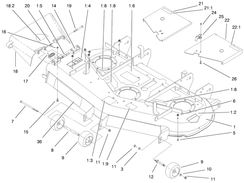 Deck Deflector And Roller Assembly