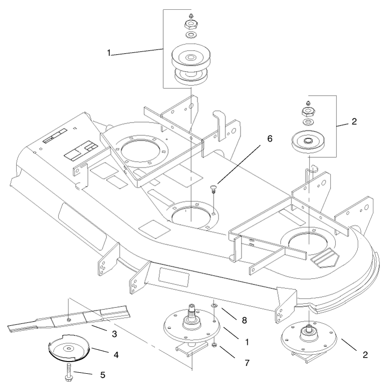 Spindles Blades And Deflector