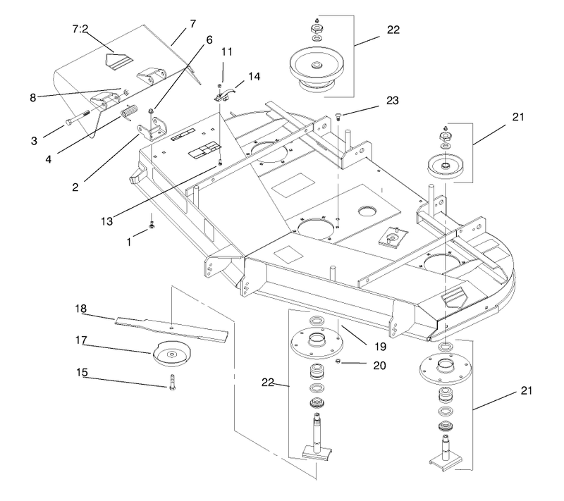 Spindles Blades And Deflector