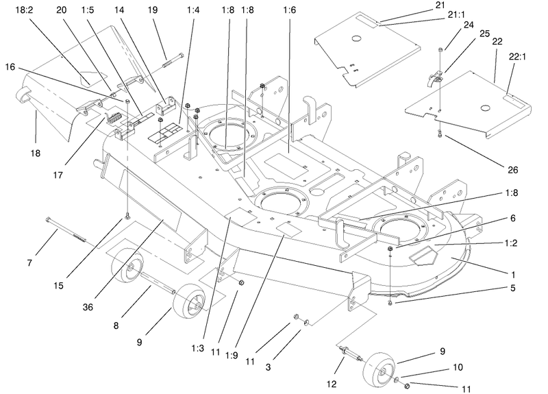Deck Deflector And Roller Assembly