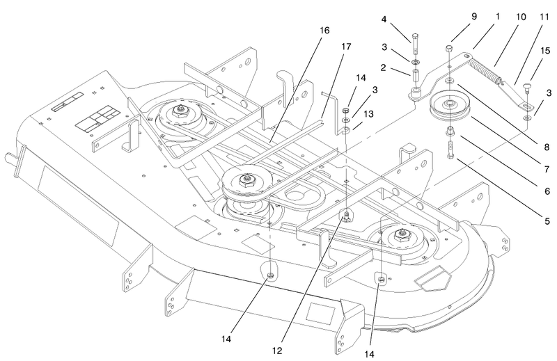 Deck Belts And Idler Arm Assembly