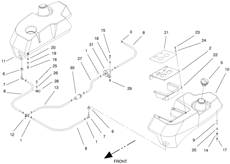 Tank And Fuel Line