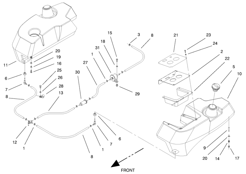 Tank And Fuel Line