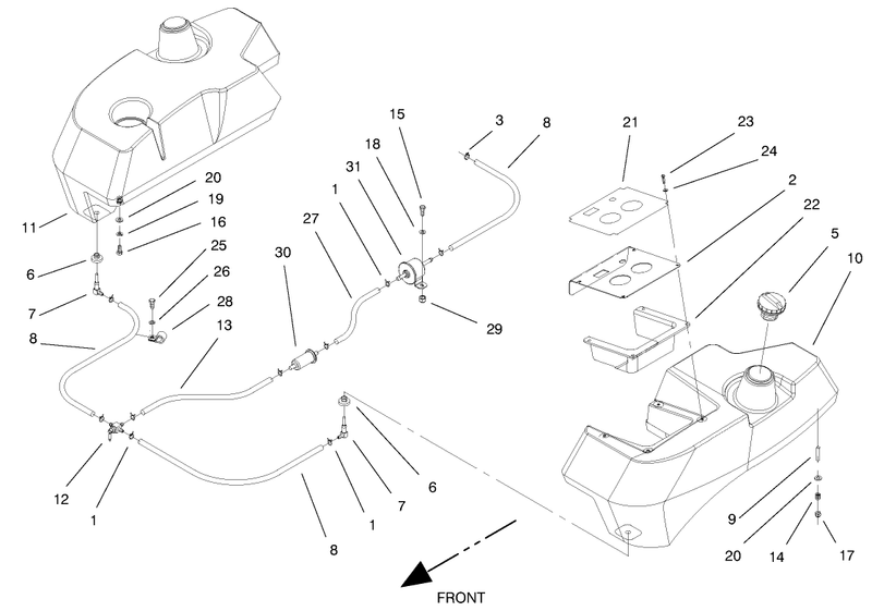 Tank And Fuel Line