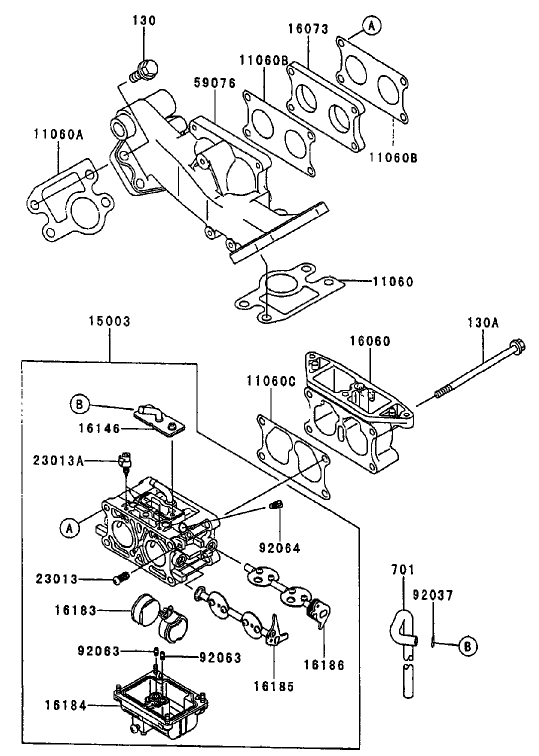 Carburetor kawasaki Fd750d As03