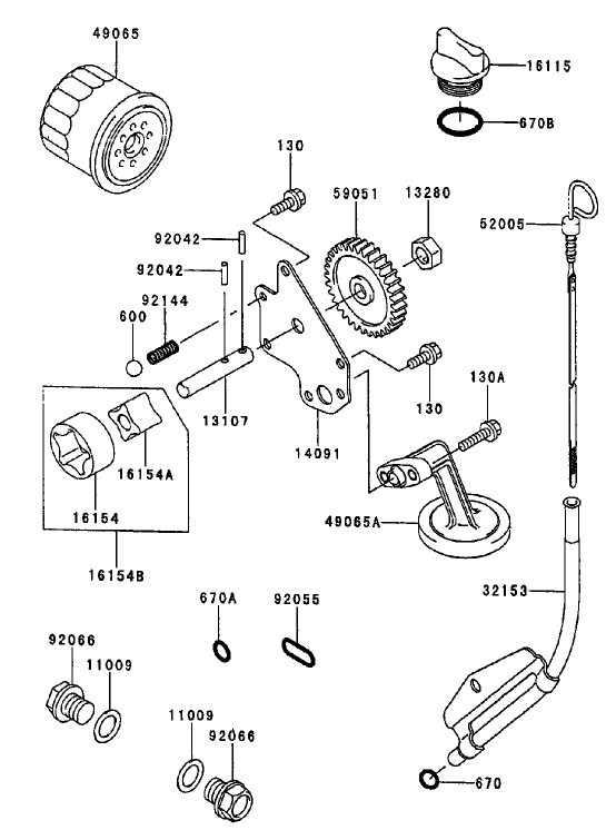 Lubrication Equipment kawasaki Fd750d As03