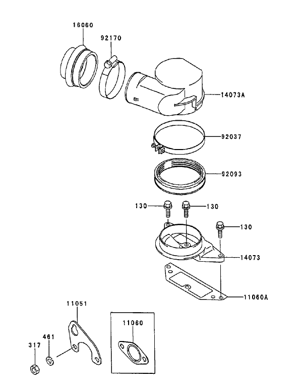 Air FilterMuffler Kawasaki FD750D AS03