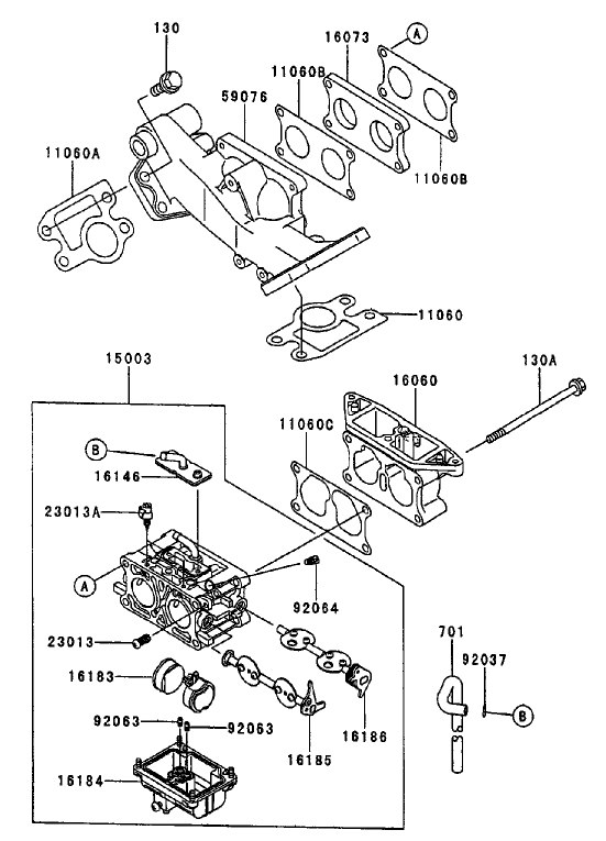 Carburetor Kawasaki FD750D AS03