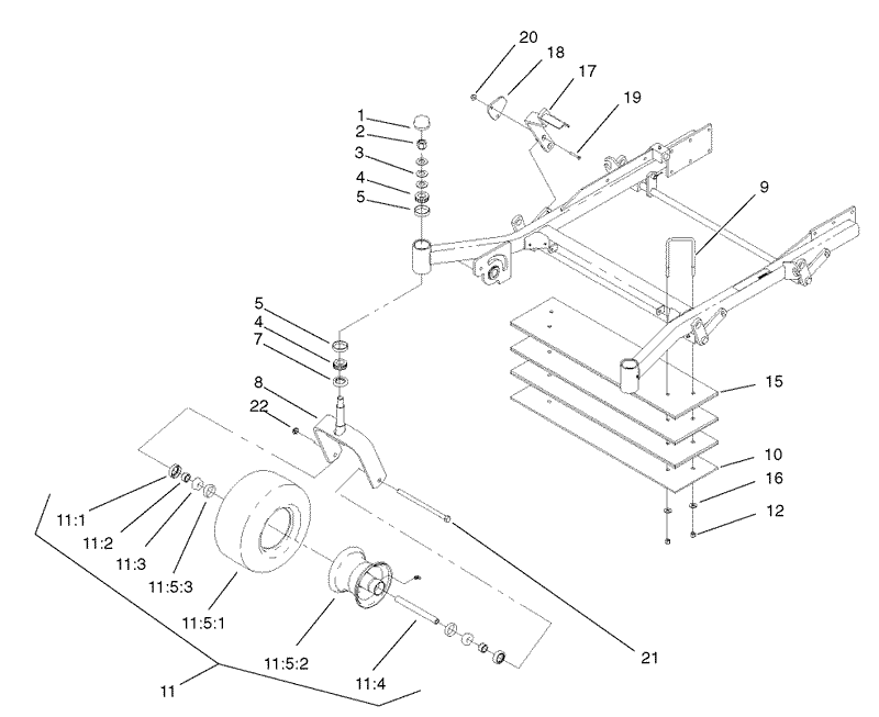 Caster and Wheel Assembly
