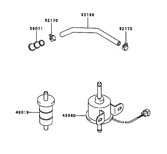 Fuel TankFuel Valve Kawasaki FD750D AS03