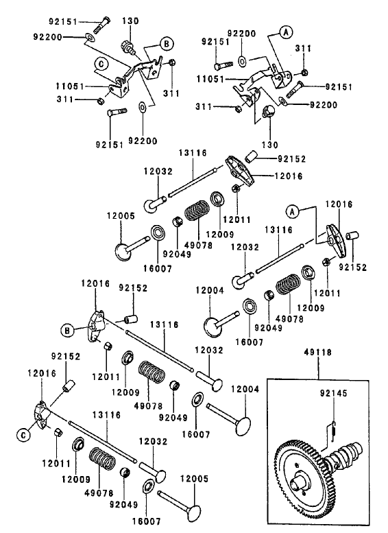ValveCamshaft Kawasaki FD750D AS03