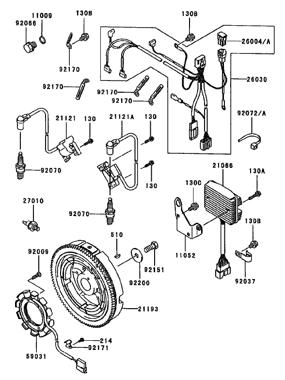 Electric Equipment Assembly Kawasaki FD750D AS03