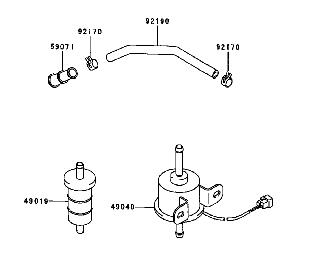 Fuel TankFuel Valve Assembly Kawasaki FD750D AS03