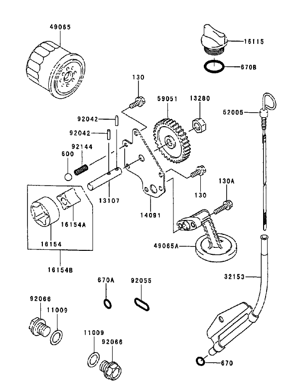 Lubrication Equipment Assembly Kawasaki FD750D AS03