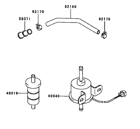 Fuel TankFuel Valve Assembly Kawasaki FD750D AS03