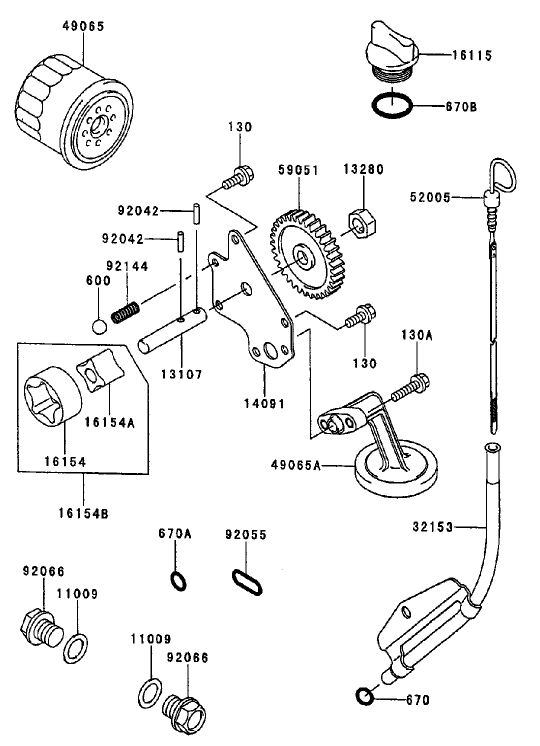 Lubrication Equipment Assembly Kawasaki FD750D AS03