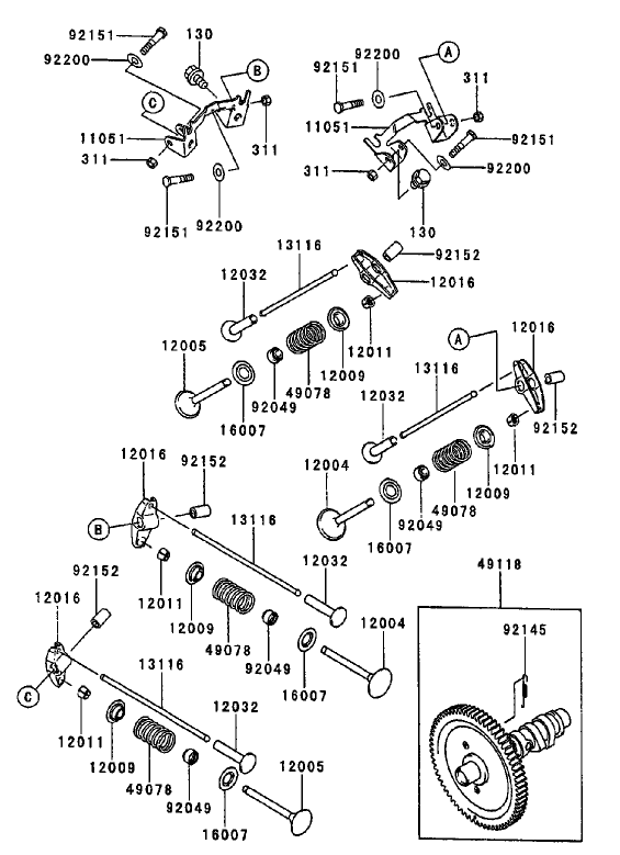 Valvecamshaft kawasaki Fd750d As03