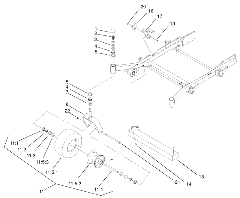 Caster and Wheel Assembly