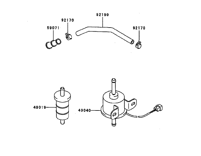 Fuel TankFuel Valve Kawasaki FD750D AS03