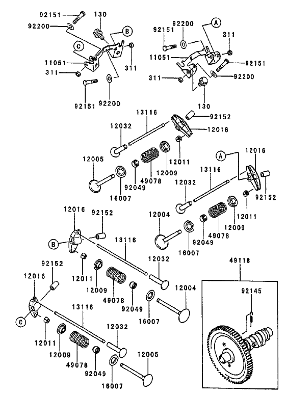ValveCamshaft Kawasaki FD750D AS03