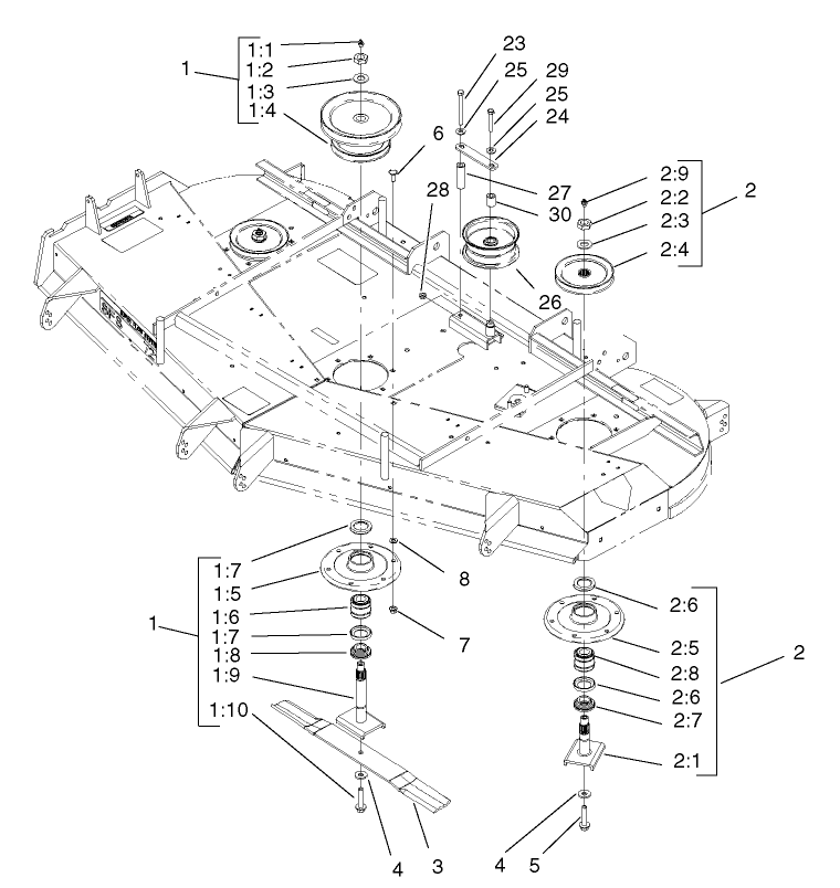 Deck Pulley and Deflector Assembly