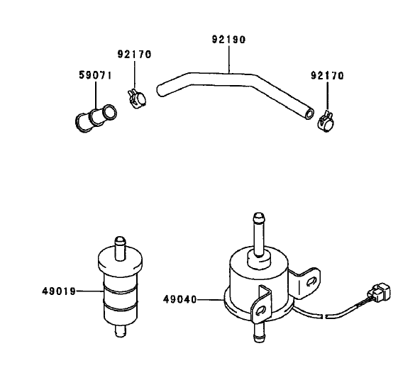 Fuel TankFuel Valve Assembly Kawasaki FD750D AS03
