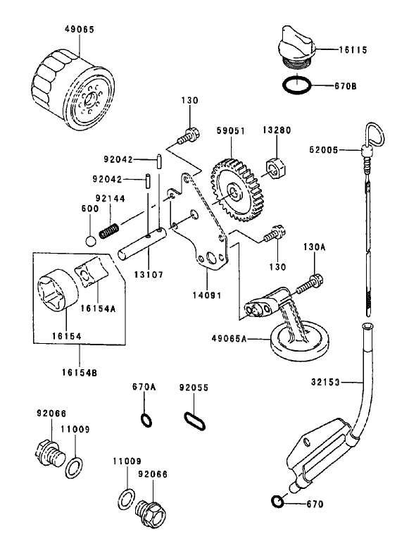 Lubrication Equipment Assembly Kawasaki FD750D AS03