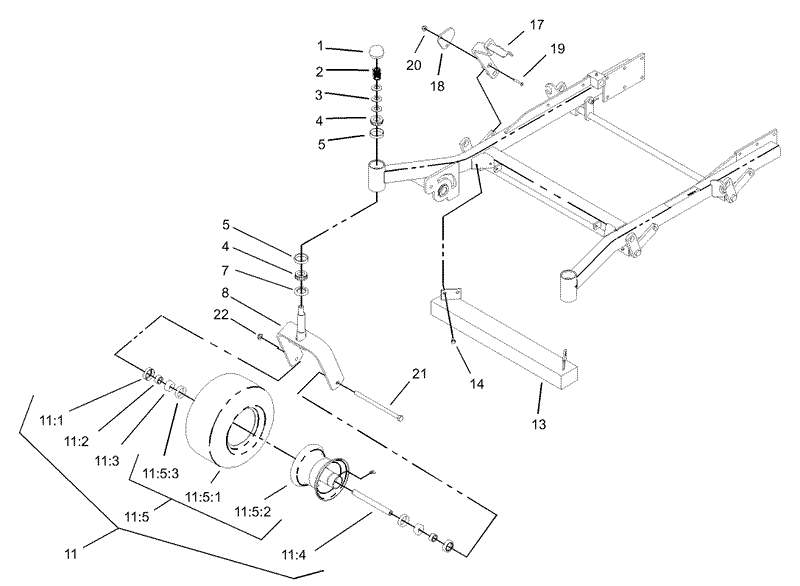 Caster and Wheel Assembly