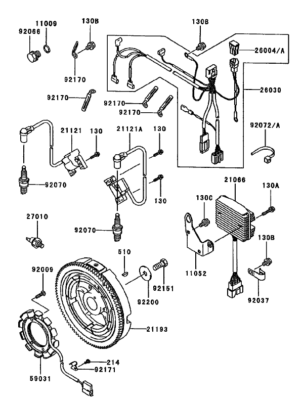 Electric Equipment Assembly Kawasaki FD750D AS03