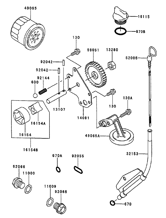 Lubrication Equipment Assembly Kawasaki FD750D AS03