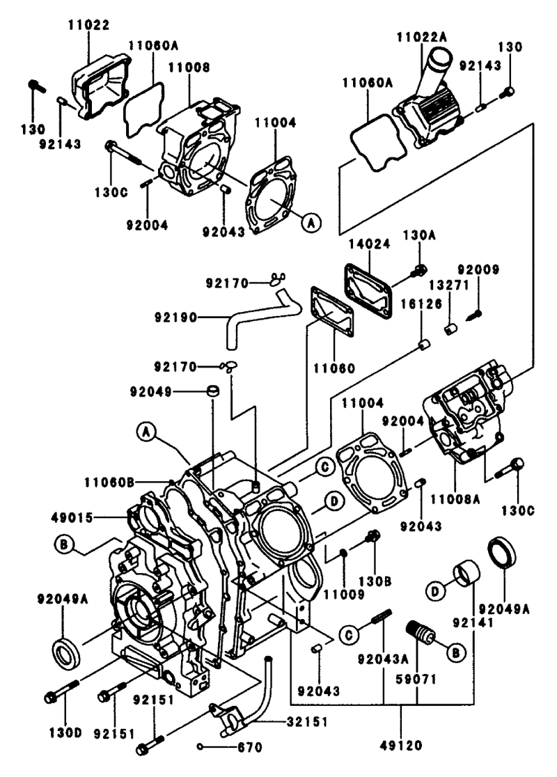 Cylindercrankcase Kawasaki Fd661d As 03