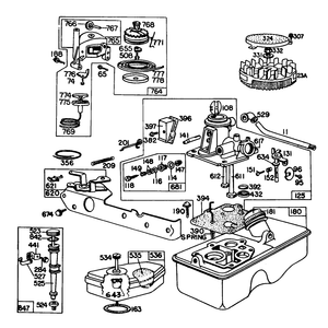 Briggs and Stratton Engine Model No 92908-2055-01-21in Hand Propelled Model 16860