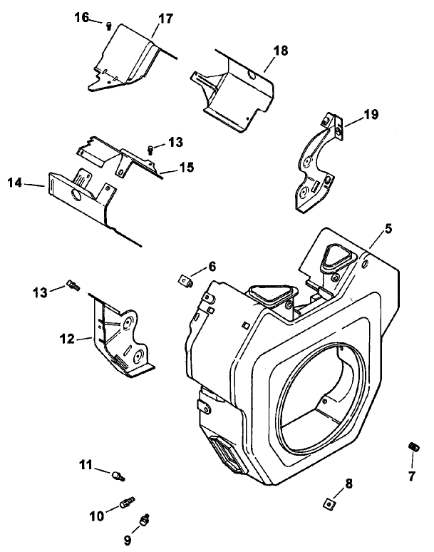Group 6 Blower Housing and Baffles ch26s 78511 Kohler
