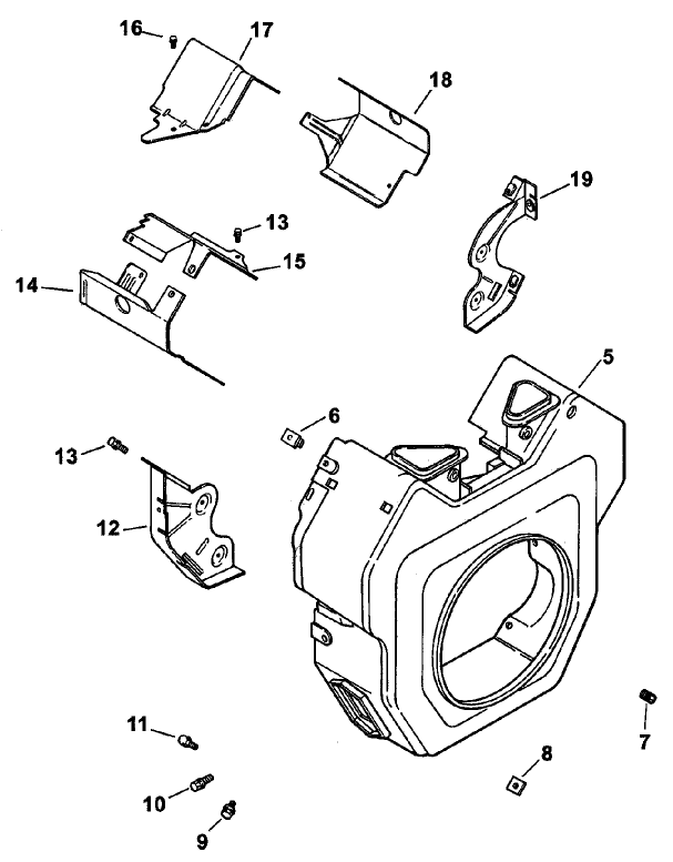 Group 6 Blower Housing and Baffles ch26s 78511 Kohler