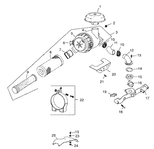 Air IntakeFiltration Assembly Group 10 Kohler CH23S-76550