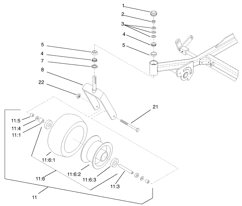 Caster and Wheel Assembly