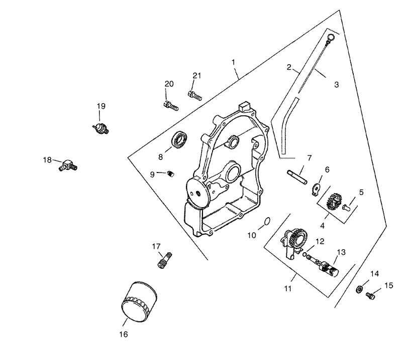 Oil PanLubrication Assembly Group 3 Kohler CH23S 76550