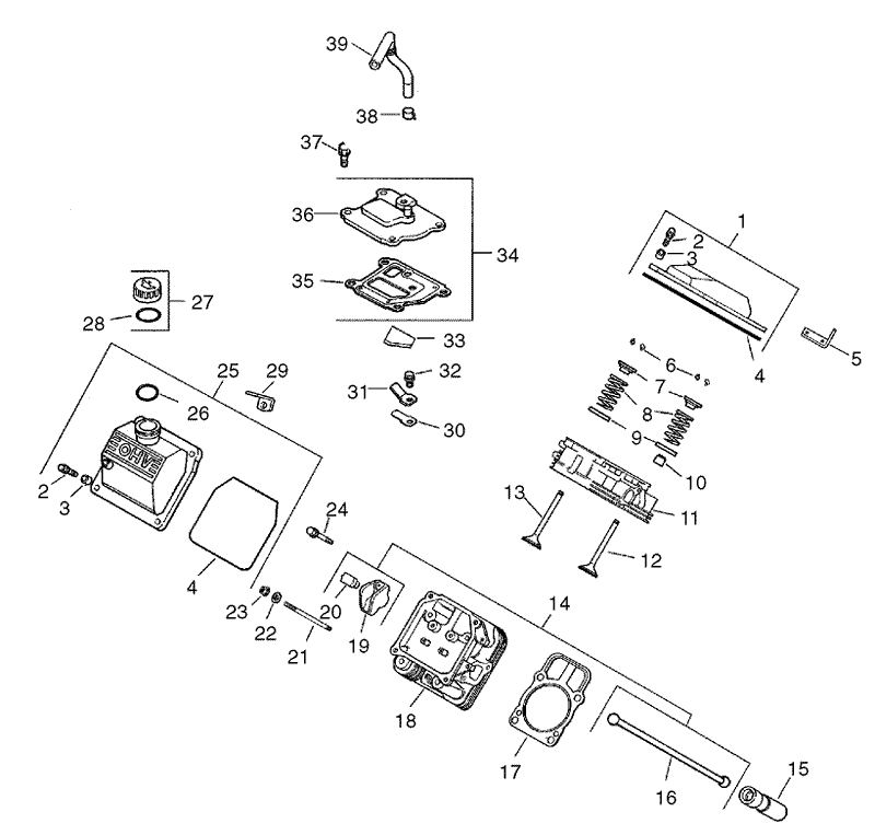 HeadValveBreather Assembly Group 4 Kohler CH23S 76550