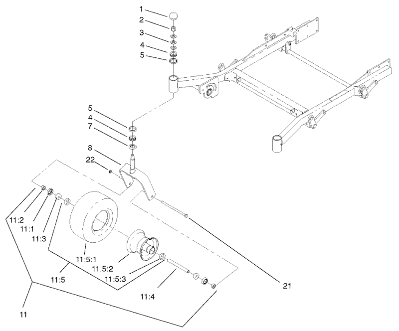 Caster and Wheel Assembly