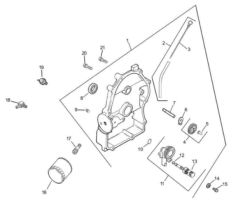 Group 3 Oil PanLubrication Assembly Kohler CH23S 76569