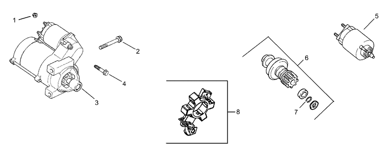 Group 7 Starter Assembly Kohler CH23S 76569