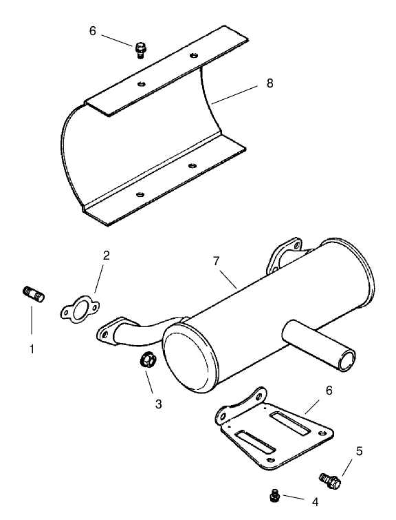 Exhaust Assembly engine Kohler Ch25s Ps 68606